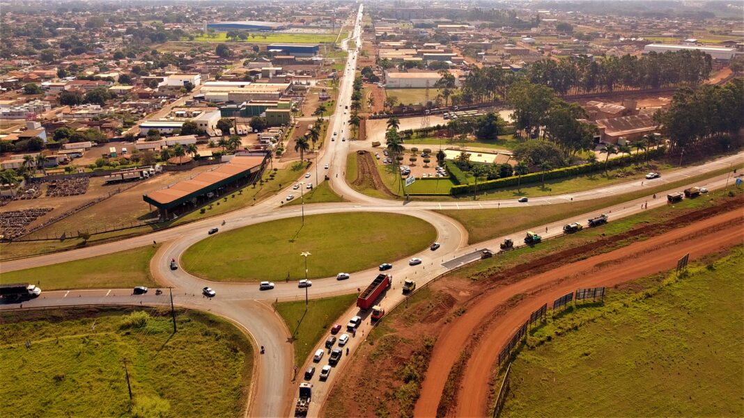 Trevo do DOF com a Coronel Ponciano (Foto: Eliel Oliveira).