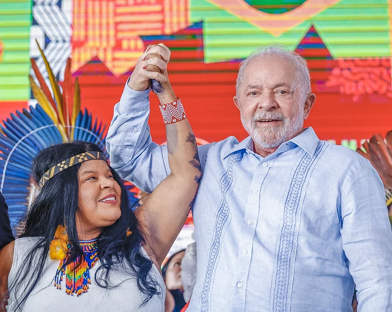 Ministra Sonia Guajajara e Lula Foto: Ricardo Stuckert / PR.