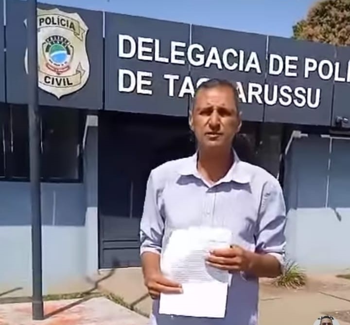 Depois de agredir verbalmente a primeira-dama, Roberto do Zuza tentou inverter a situação registrando ocorrência na polícia (Foto: Reprodução).